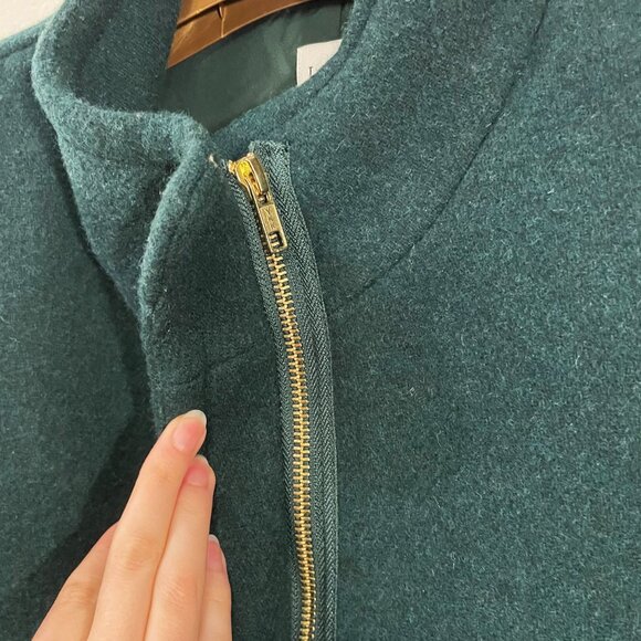 Last Chance! New J.Crew Wool Blend City Cocoon Coat Forest Green 10, M $238 - Picture 6 of 9